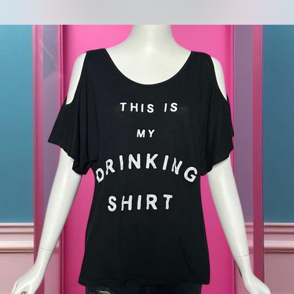 Wildfox Black Cold Shoulder Tee